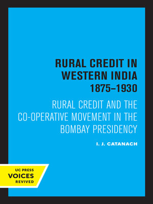 cover image of Rural Credit in Western India 1875–1930